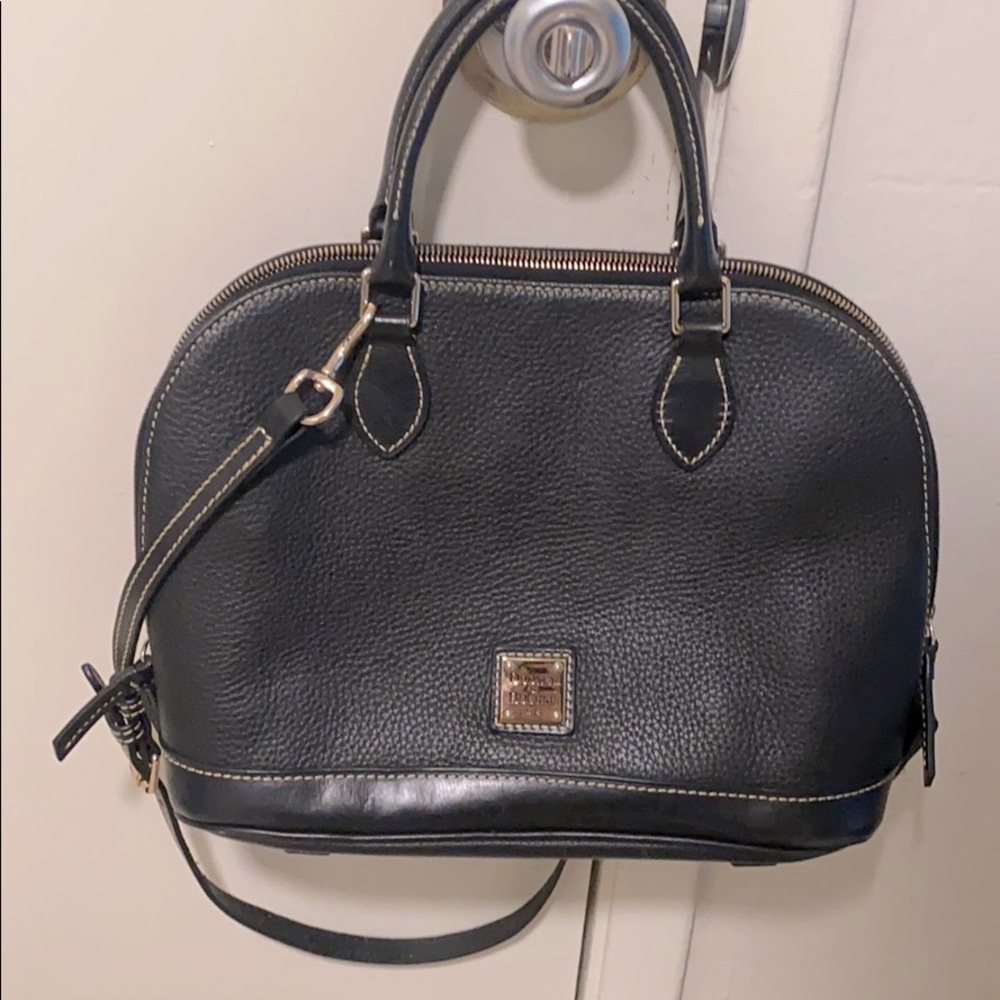 Dooney and Bourke black Italian leather